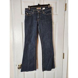 Paris Blues vintage Embroidered Boot Cut blue Jeans  Juniors Womens 5 x 32